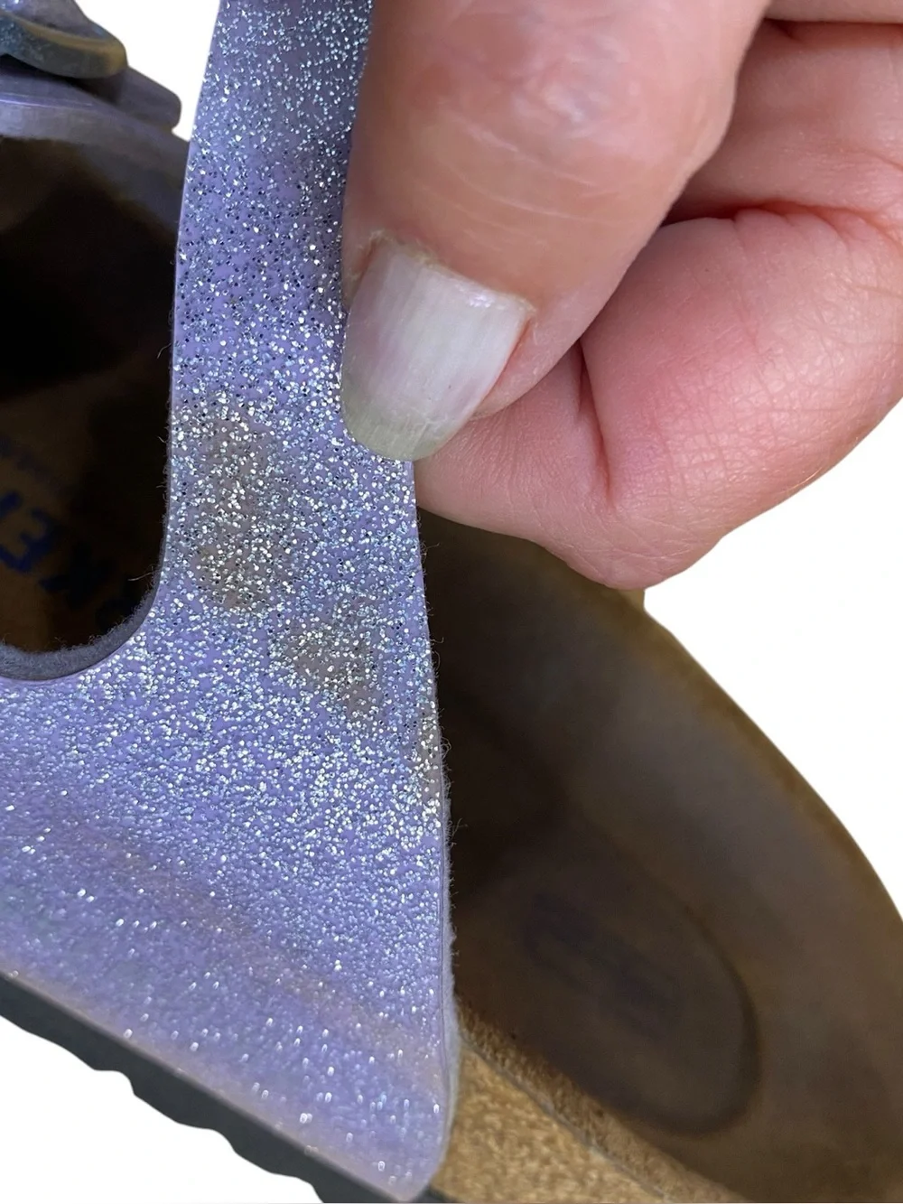 Birkenstock Florida Lavender Glitter 3 Strap Sandals